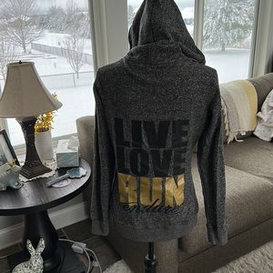 Endure Live Love Run Endure Women’s Charcoal Gray Full Zip Sweatshirt Large